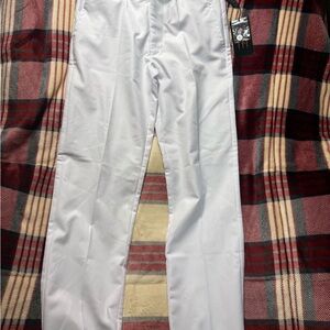 NWT Boys Johnnie Lene Sz 14 White Flat Front Dress Pants